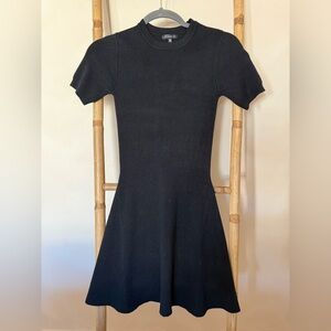 Dynamite Black Mini sweater Dress with Short Sleeves